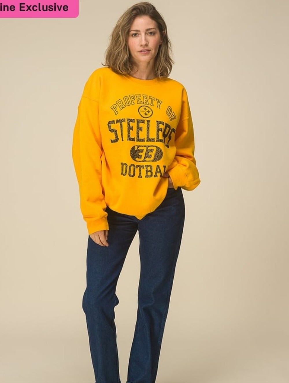PINK Victoria's Secret NWT NFL Pittsburgh Steelers Retro Property Sweatshirt